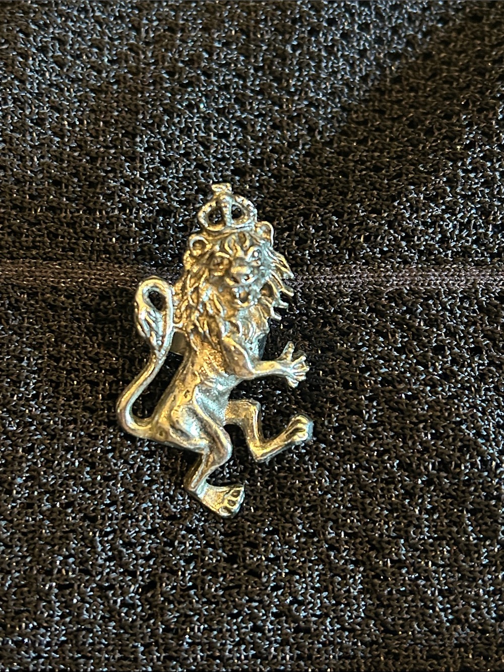 Silver tone  Lion of Judah Lariat Slide